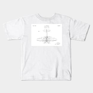 Military Airplane - 1939 Burnelli Patent Drawing - B Kids T-Shirt